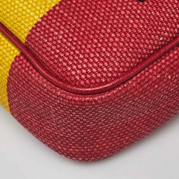 Gucci Multicolor Striped Canvas and Leather Baiadera Belt Bag Size 90/36 - Picture 5 of 10